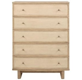Kailani Beige Oak 5 Drawer Chest