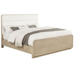 Ladera Light Elm and Cream California King Panel Bed