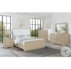 Ladera Light Elm Upholstered Panel Bedroom Set