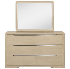 Ladera Light Elm 6 Drawer Dresser with Mirror