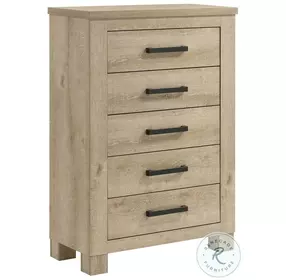 Oakglen Weathered Oak 5 Drawer Chest