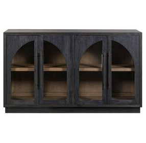 Archway Charcoal 4 Glass Door Accent Cabinet