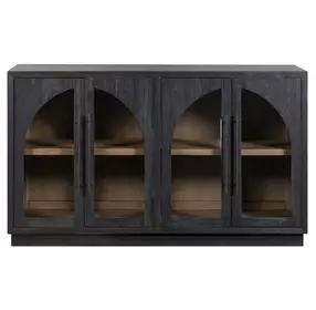 Archway Charcoal 4 Glass Door Accent Cabinet