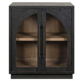 Archway Charcoal 2 Glass Door Accent Cabinet