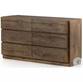 Perrin Rustic Fawn 6 Drawer Dresser