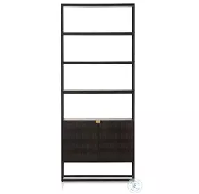 Kelby Gunmetal 2 Door Bookcase