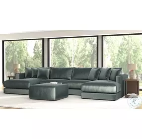 Remington Pine Sectional With Ottoman