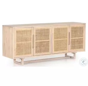Clarita White Wash Mango and Natural Cane Sideboard