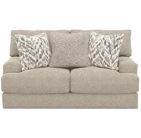 Brett Honey 70" Loveseat with Cuddler Cushions