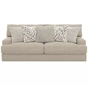 Brett Honey 93" Sofa with Cuddler Cushions