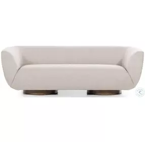 Sabine Gibson Taupe and Weathered Sepia 87" Performance Fabric Sofa