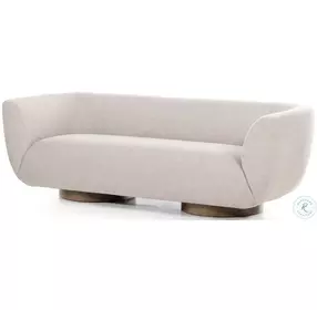 Sabine Gibson Taupe and Weathered Sepia 87" Performance Fabric Sofa