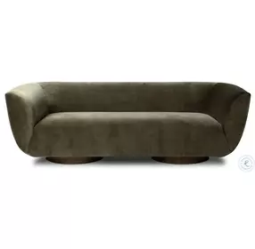 Sabine Surrey Olive 87" Upholstered Sofa