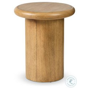 Zach Burnished Parawood End Table