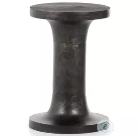 Gino Raw Black Outdoor End Table