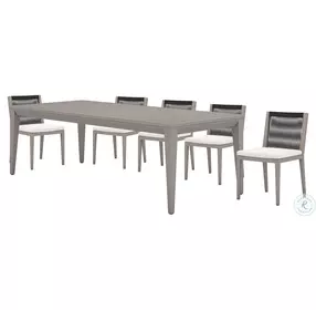 Sherwood Washed Grey Outdoor 94" Dining Set