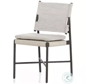 Miller Bronze And Faye Ash Performance Fabric Outdoor Dining Chair
