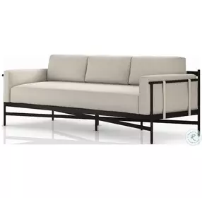 Hearst Faye Sand Performance Fabric And Bronze Outdoor Sofa