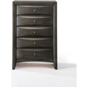 Ireland Gray Oak 5 Drawer Chest