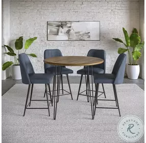 Brennan Golden Brown Counter Height Dining Room Set