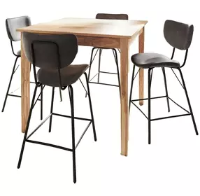 Colby Gray Upholstered 5 Piece Counter Height Dining Set