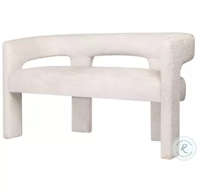 Gwen Natural Open Back Upholstered Bench