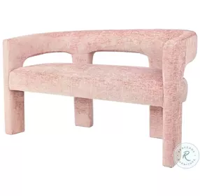 Gwen Pink Open Back Upholstered Bench