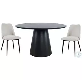Nash Black 50" Round Dining Room Set