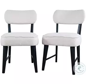 Wes Black Upholstery Dining Chair Set Of 2