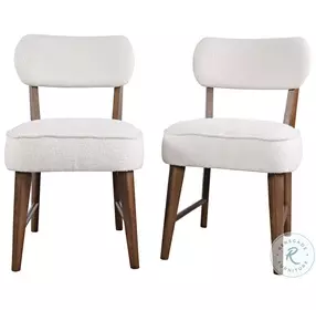Wes Walnut Upholstery Dining Chair Set Of 2
