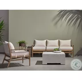 Otero Blanc White Outdoor Small Occasional Table Set