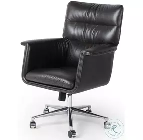 Humphrey Sonoma Black Leather Desk Chair