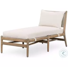 Rosen Natural Rope And Lakin Oat Performance Fabric Outdoor Chaise