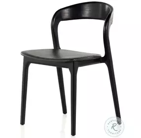 Amare Sonoma Black Leather Dining Chair