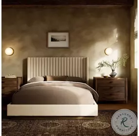 Montgomery Thames Cream Performance Fabric Upholstered Bedroom Set