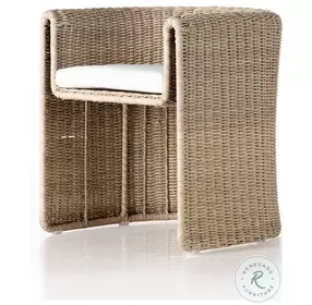 Tucson Stinson Vintage White Performance Fabric Outdoor Dining Chair