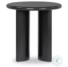 Paden Aged Black Acacia Round End Table