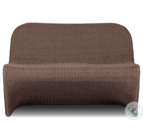 Portia Tanned Weave Outdoor Dining Bench