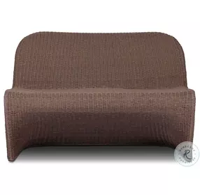 Portia Tanned Weave Outdoor Dining Bench