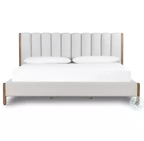 Emma Knoll Sand Performance Fabric King Upholstered Bed