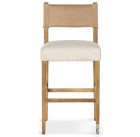 Ferris Thames Cream Performance Fabric Bar Stool