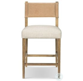 Ferris Thames Cream Performance Fabric Counter Height Stool