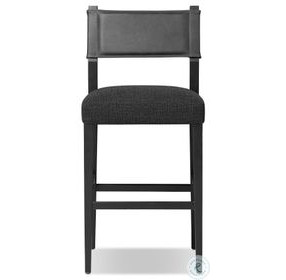 Ferris Gibson Black Performance Fabric Bar Stool