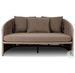 Porto Ellor Brown Outdoor Upholstered Daybed