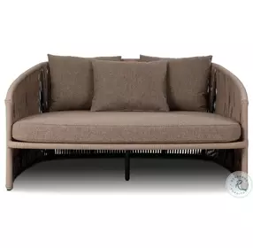 Porto Ellor Brown Outdoor Upholstered Daybed