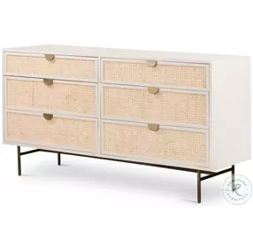 Luella Matte Alabaster 6 Drawer Dresser