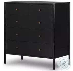 Soto Black 5 Drawer Chest