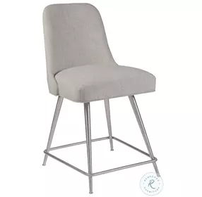 Signature Designs Misty Gray Dinah Performance Fabric Swivel Counter Height Stool