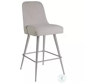 Signature Designs Misty Gray Dinah Performance Fabric Swivel Bar Stool