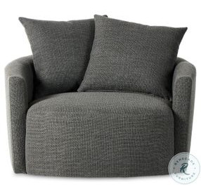 Chloe Gibson Smoke Performance Fabric Swivel Chair